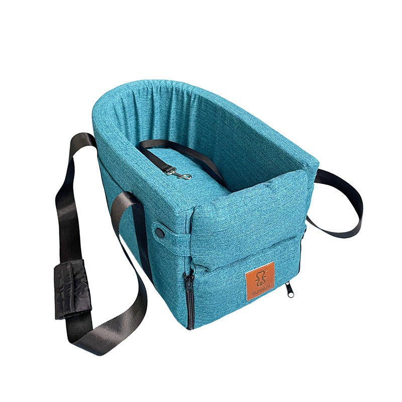 Portable Pet Bed In Car Seat Booster Dog Car Seat Bed First Class with Clip-On Safety Leash